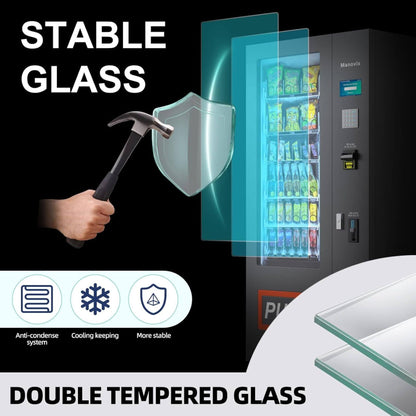 36-Slot Commercial Refrigerated Snack Drink Vending Machine with Bill And Coin Acceptor