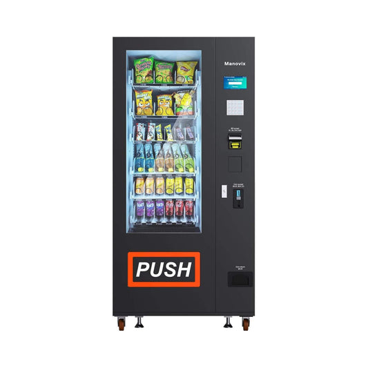 36-Slot Commercial Refrigerated Snack Drink Vending Machine with Bill And Coin Acceptor