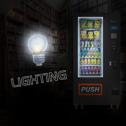 36-Slot Commercial Refrigerated Snack Drink Vending Machine with Bill And Coin Acceptor