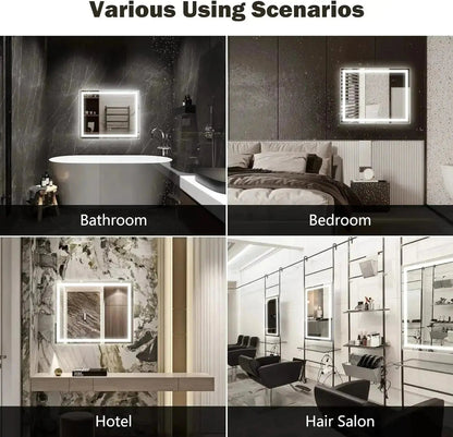 36 x 28 Inch Center Glow LED Bathroom Mirror