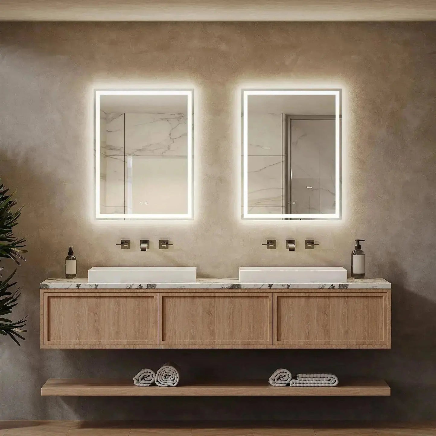 20" x 28"  Inch Center Glow LED Bathroom Mirror