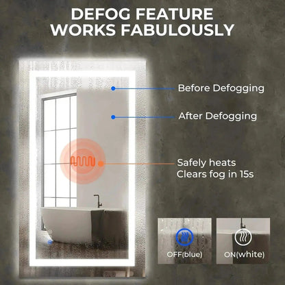 20" x 28"  Inch Center Glow LED Bathroom Mirror