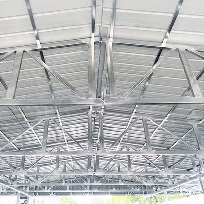 36' x 40' FT Heavy-Duty Weather-Resistant Galvanized Steel Container Roof Kit [No Containers]