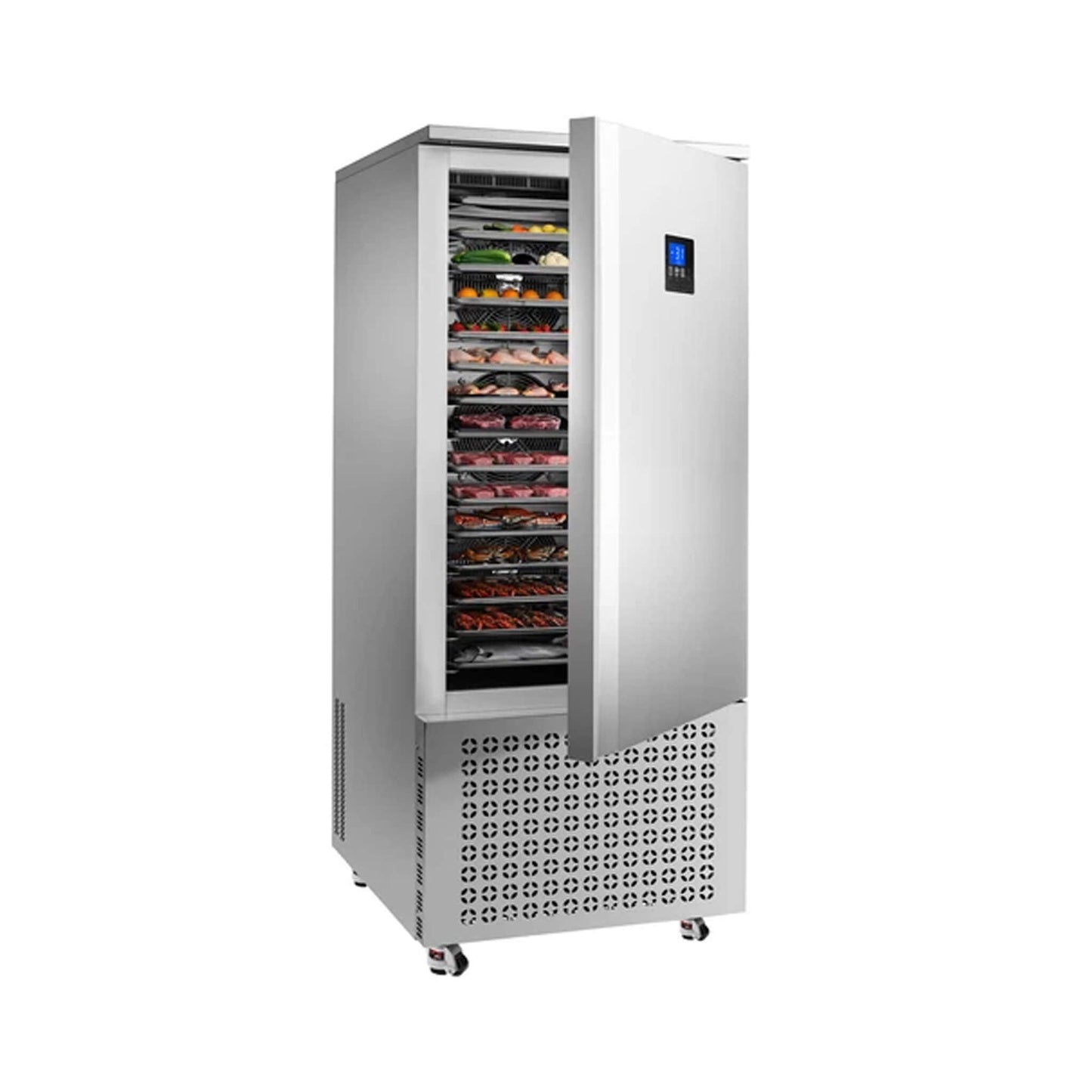 370L Commercial Freestanding Blast Freezer With 15 Trays For Chilling Seafood & Gelato