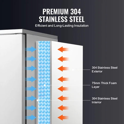 370L Commercial Freestanding Blast Freezer With 15 Trays For Chilling Seafood & Gelato