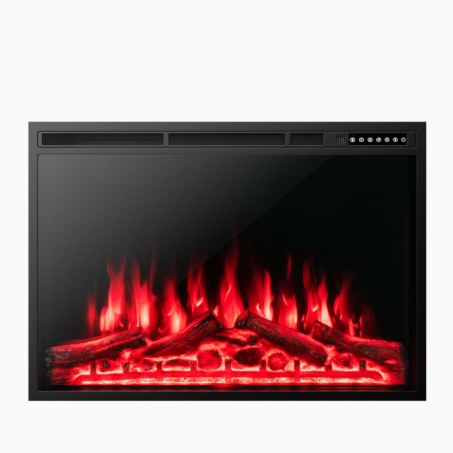 34"-37" Inch Electric Fireplace Recessed with Adjustable Flames