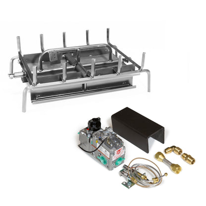 42" Indoor Assembled See Through Three Burner Gas Burners