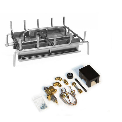 42" Indoor Assembled See Through Three Burner Gas Burners