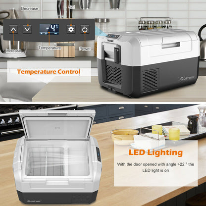 37 Quart Portable Electric Compressor Camping Car Cooler