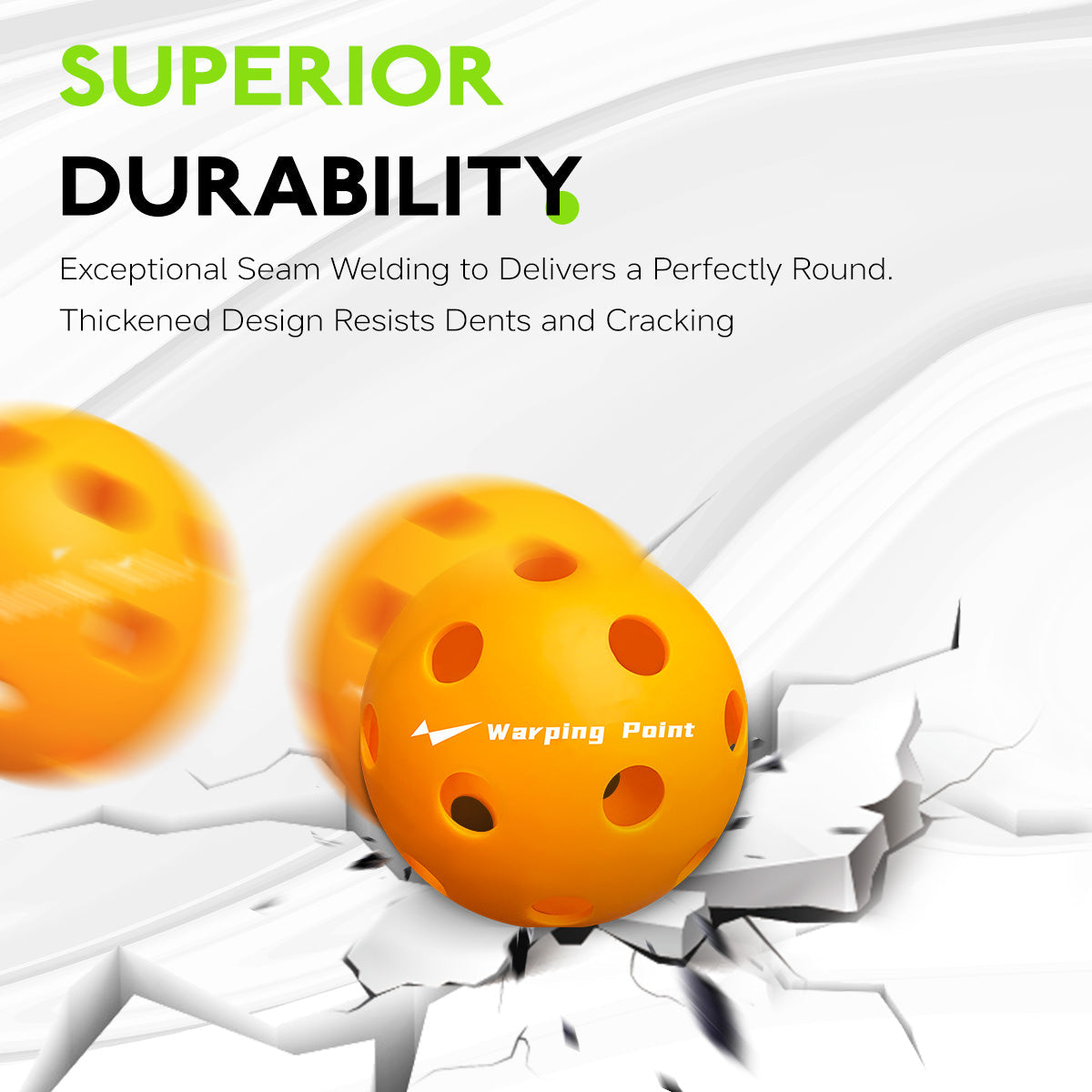 PRACTICE PICKLEBALLS - INDOOR - 12 PACK