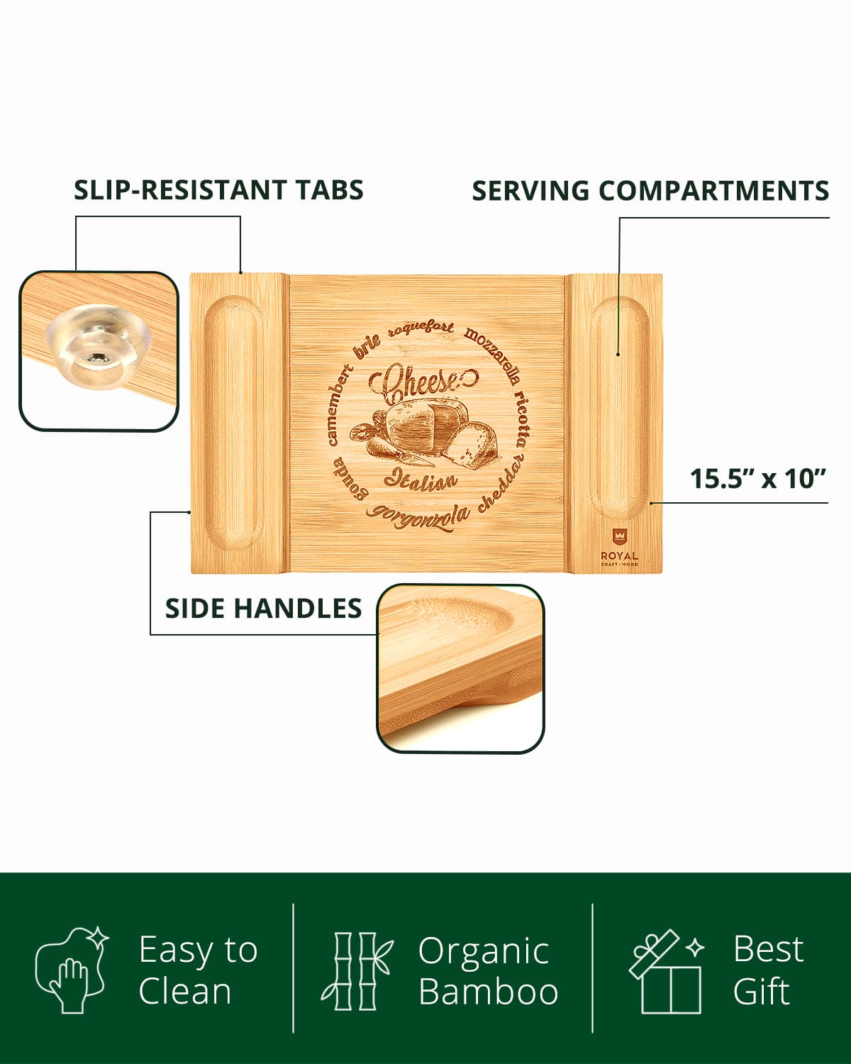Cheese Board, 15.5” x 10”