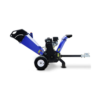 Heavy-Duty 4-Inch 208CC Gas Drum Wood Chipper Shredder with Tow Hitch
