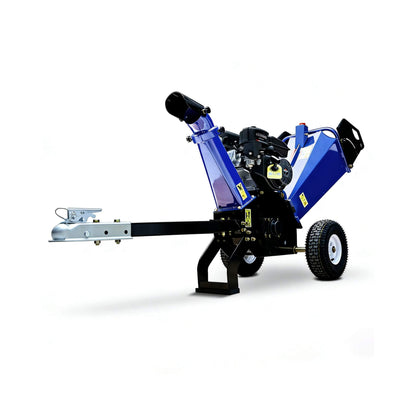 Heavy-Duty 4-Inch 208CC Gas Drum Wood Chipper Shredder with Tow Hitch