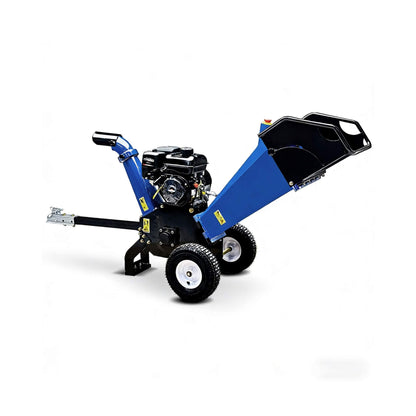 Heavy-Duty 4-Inch 208CC Gas Drum Wood Chipper Shredder with Tow Hitch