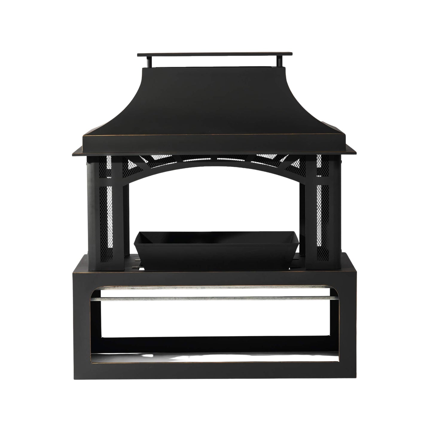 Alora 40-Inch Outdoor Steel Wood-Burning Backyard Fireplace Fire Pit