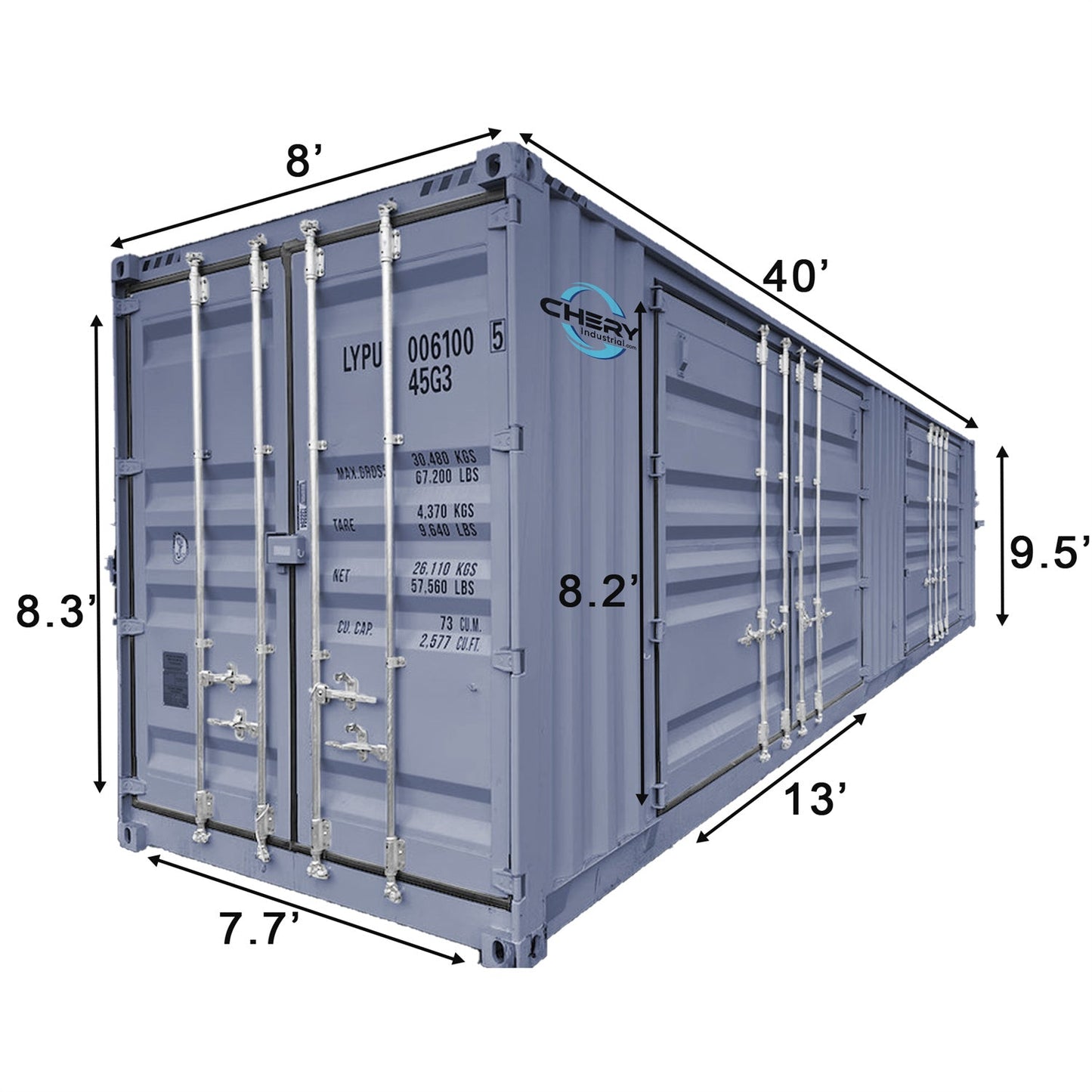40FT High Cube Two Multi Doors Container
