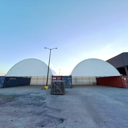 Half Panel with Frame for Container Shelter 40FT x 40FT x 15FT, 22oz PVC