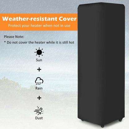 41K BTU Outdoor Propane Gas Patio Heater with Lockable Wheels