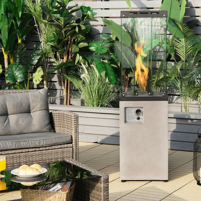 41K BTU Outdoor Propane Gas Patio Heater with Lockable Wheels