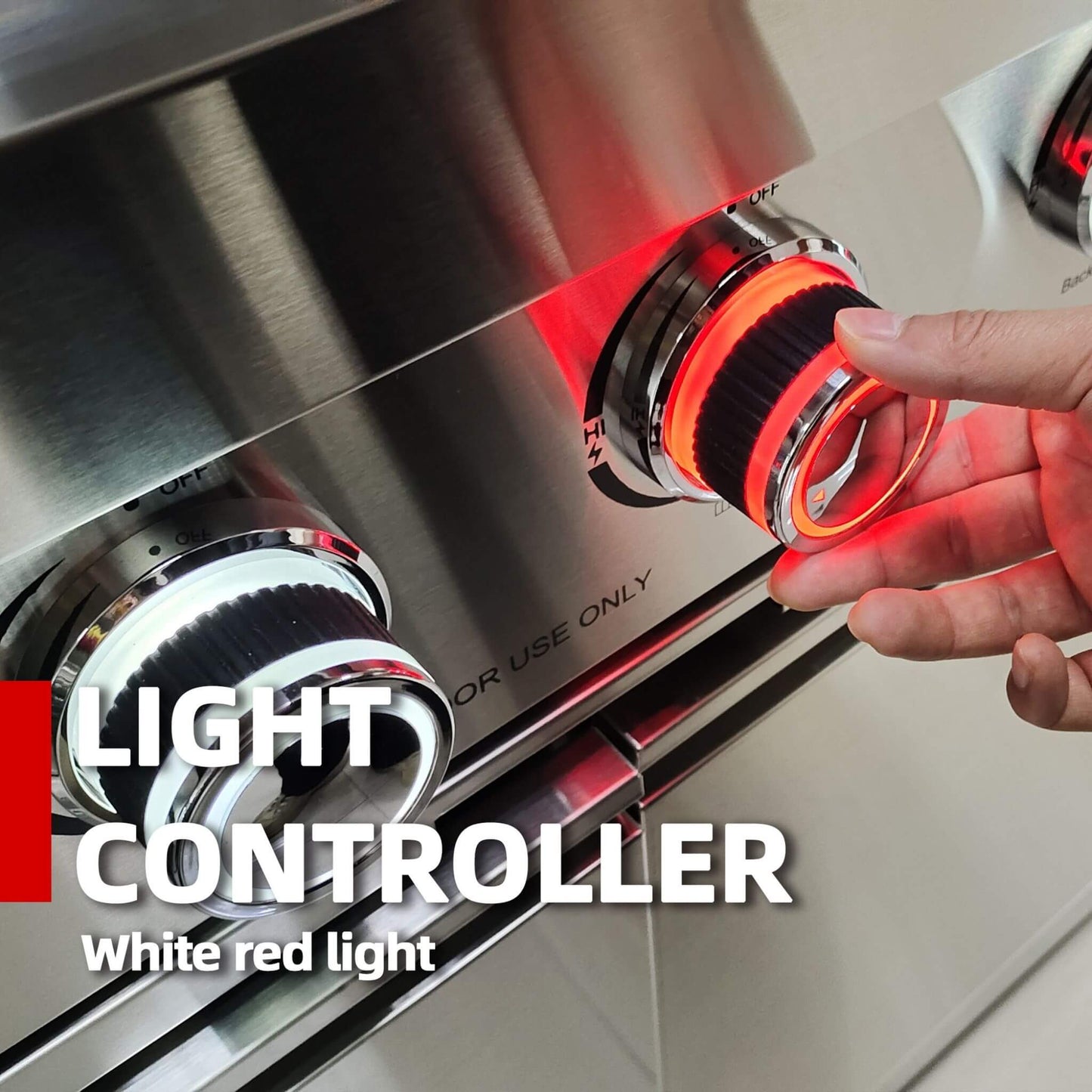 Castelle Flame 44-Inch 6-Burner 85K BTU Stainless Steel Outdoor BBQ Kitchen Island Grill with Wine Cooler, Rotisserie Kit, and Storage Cabinets