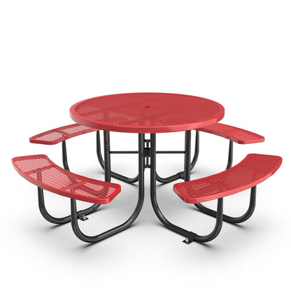 46" Round Picnic Table with Umbrella Hole