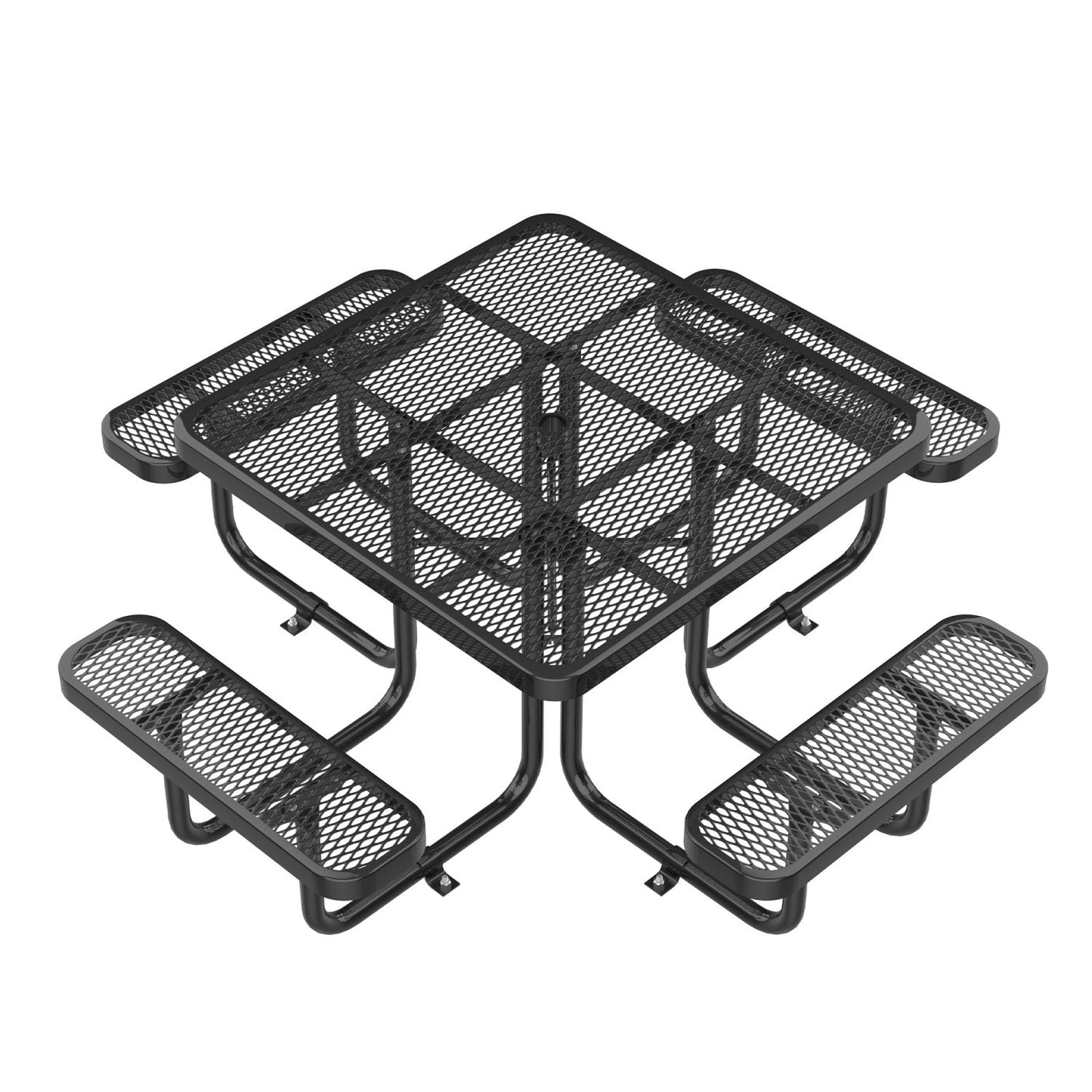 46" Square Picnic Table with Umbrella Hole