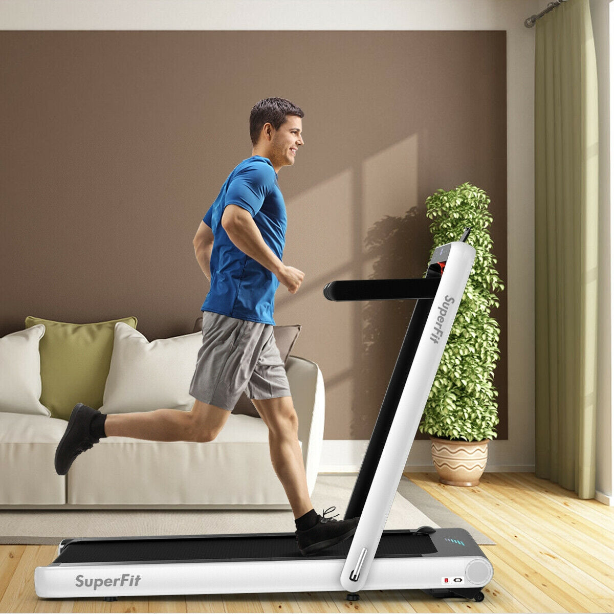 4.75HP 2 In 1 Folding Treadmill with Remote APP Control