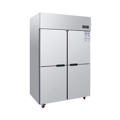 48-Inch Commercial 33 Cu.Ft Stainless Steel Reach-In Refrigerator with Four Split Doors