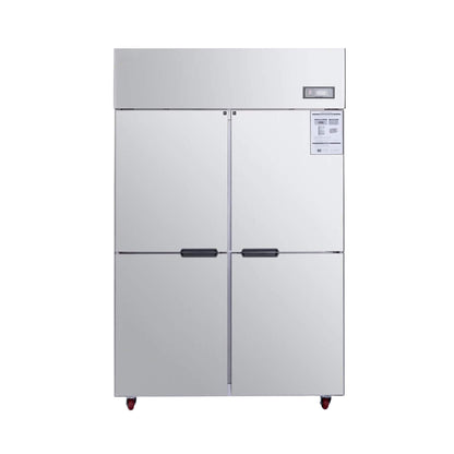 48-Inch Commercial 33 Cu.Ft Stainless Steel Reach-In Refrigerator with Four Split Doors