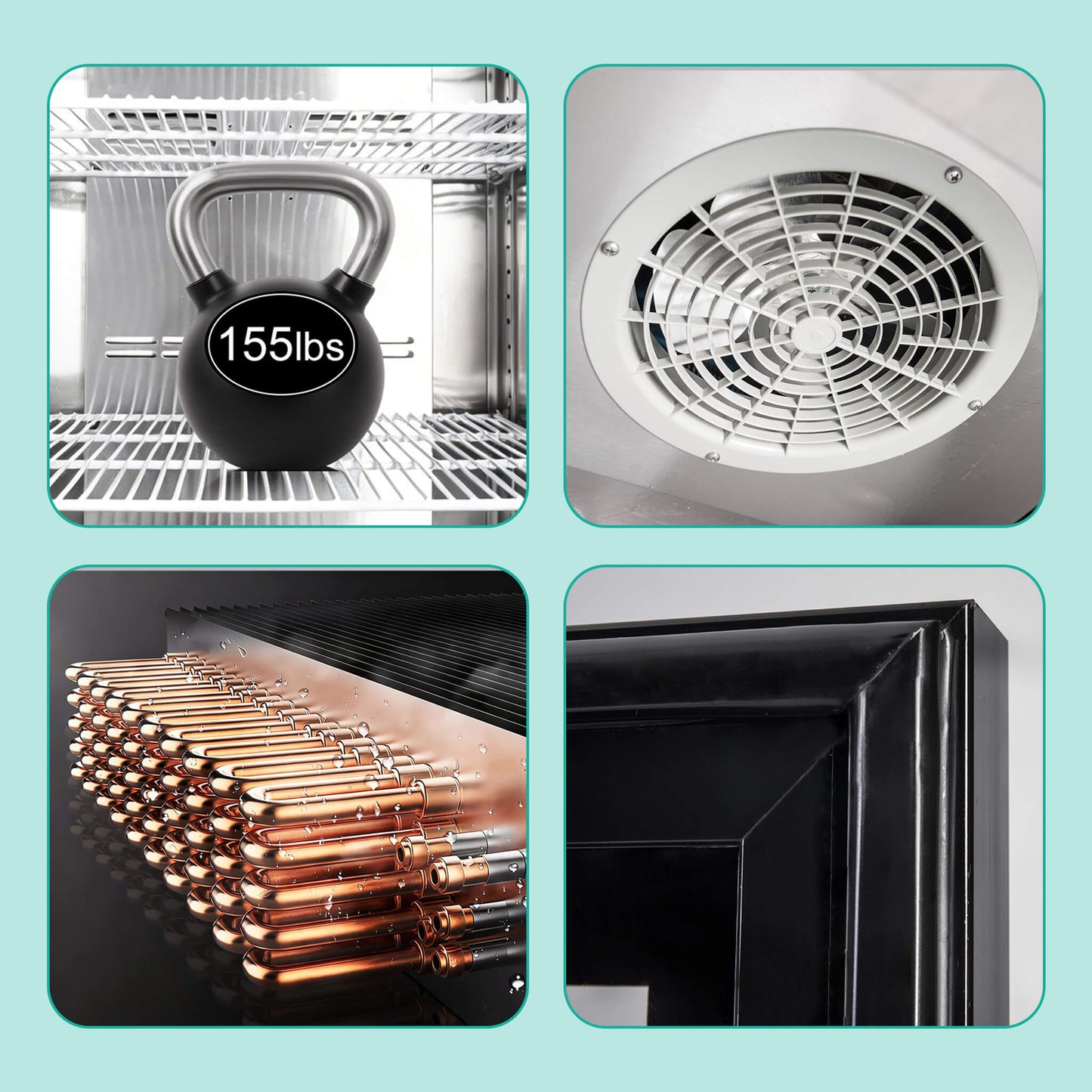 49-Inch Upright Commercial Reach-In Display Refrigerator
