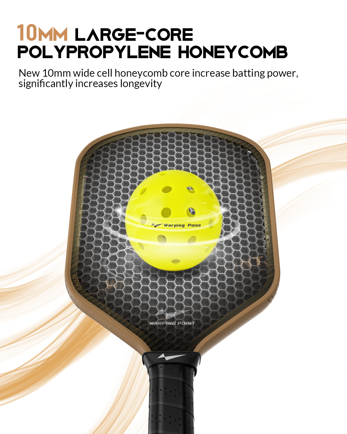 Aether Hybrid Pickleball Paddle Kevlar Carbon Fiber 16mm - Power & Control