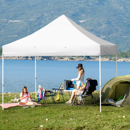 10' x 10' Feet Pop up Gazebo with 4 Height and Adjust Folding Awning