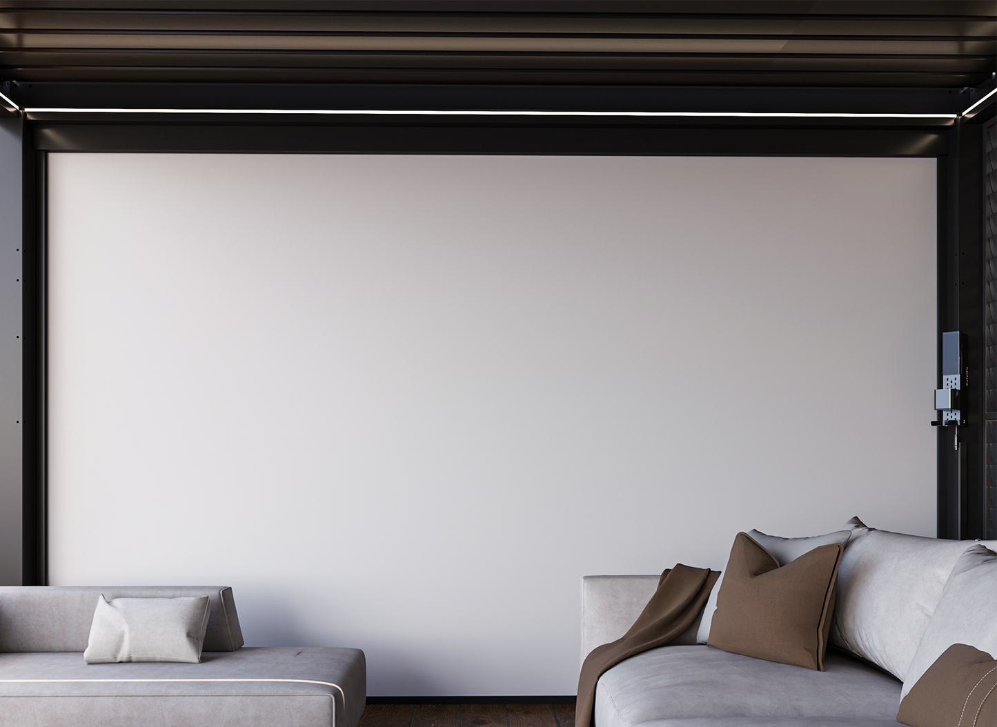 Motorized Projection Screen for FlexPatio Pergolas