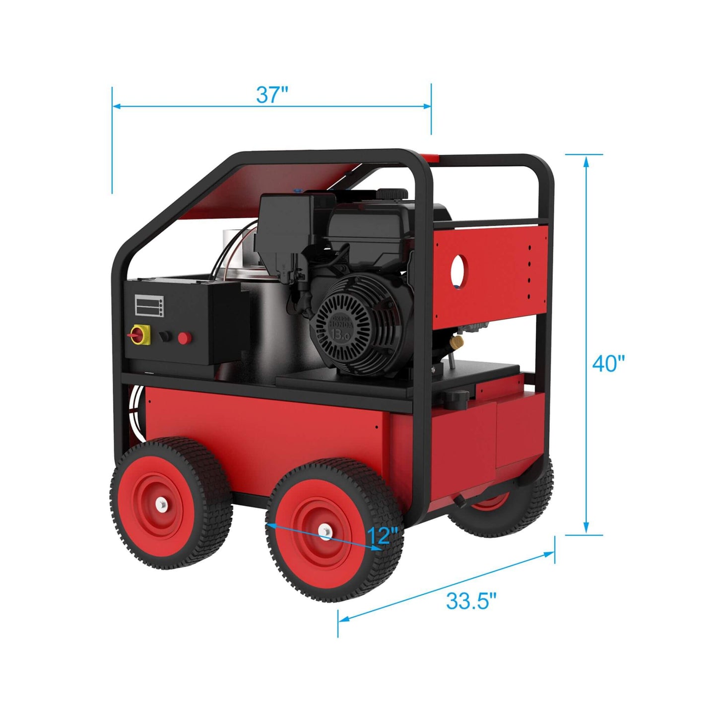 Heavy-Duty 4K PSI Commercial Hot Water Gas Powered Pressure Washer