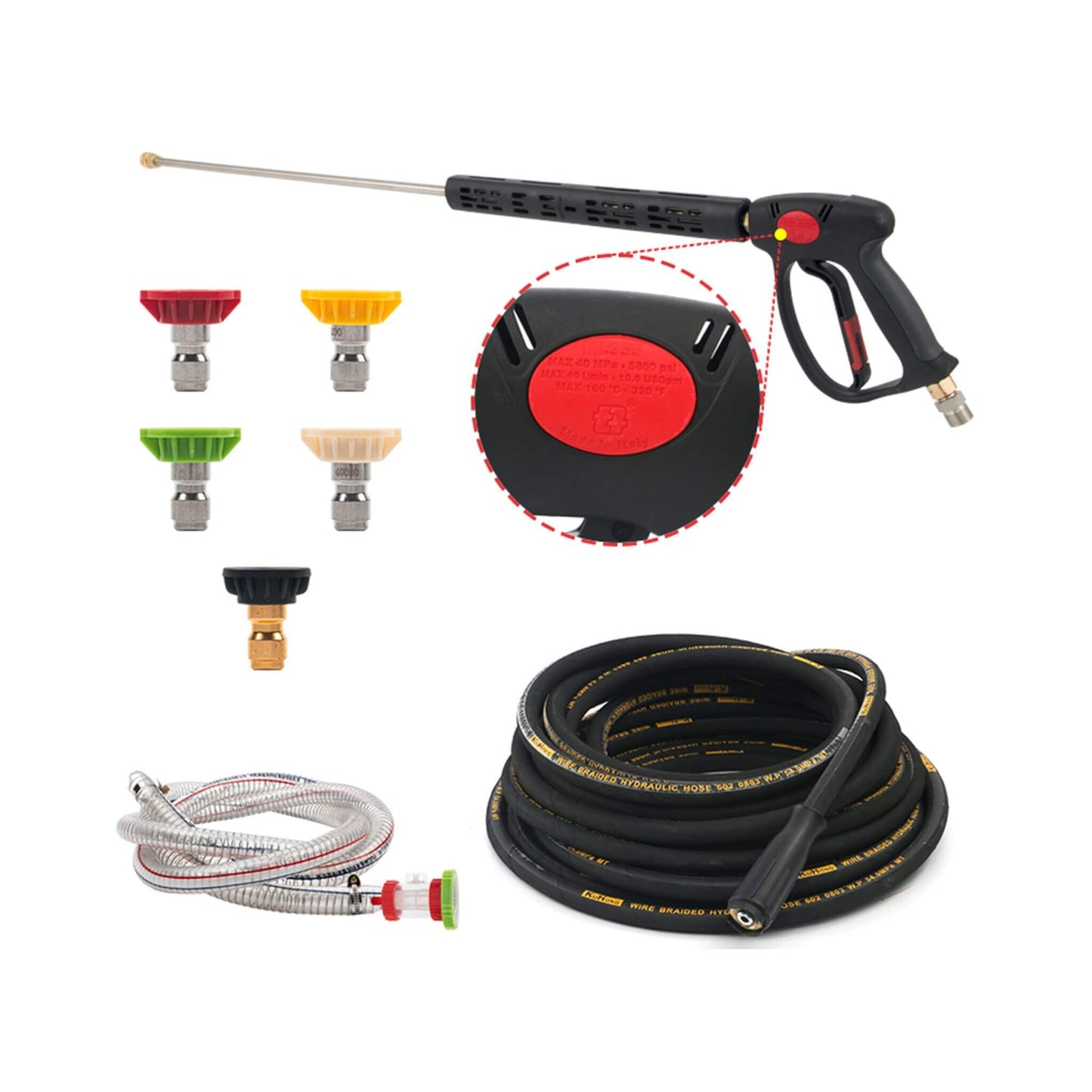 Heavy-Duty 4K PSI Commercial Hot Water Gas Powered Pressure Washer