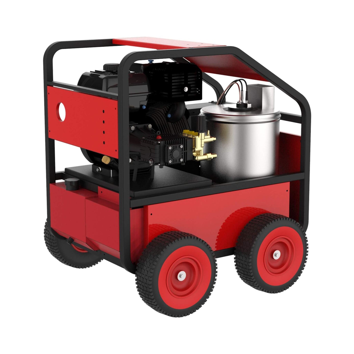 Heavy-Duty 4K PSI Commercial Hot Water Gas Powered Pressure Washer