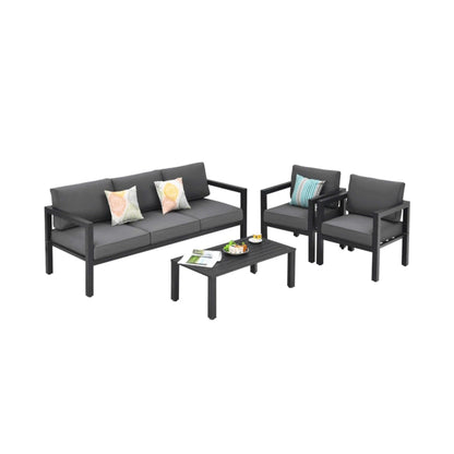 Premium Outdoor Aluminum Furniture Set For Backyard & Poolside 4PCS