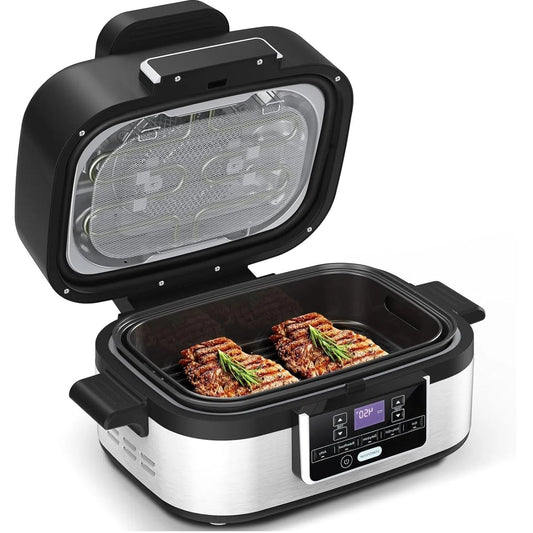 5-IN-1 5QT Indoor Air Fryer Crisps Roasts Reheats Dehydrates for Quick