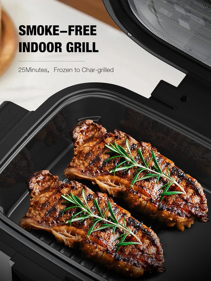 5-IN-1 5QT Indoor Air Fryer Crisps Roasts Reheats Dehydrates for Quick