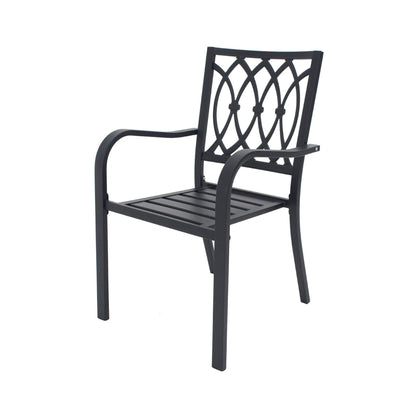 Alora 5-Piece Outdoor Dining Set with 4 Heavy-Duty Chairs and Square Table with Umbrella Hole