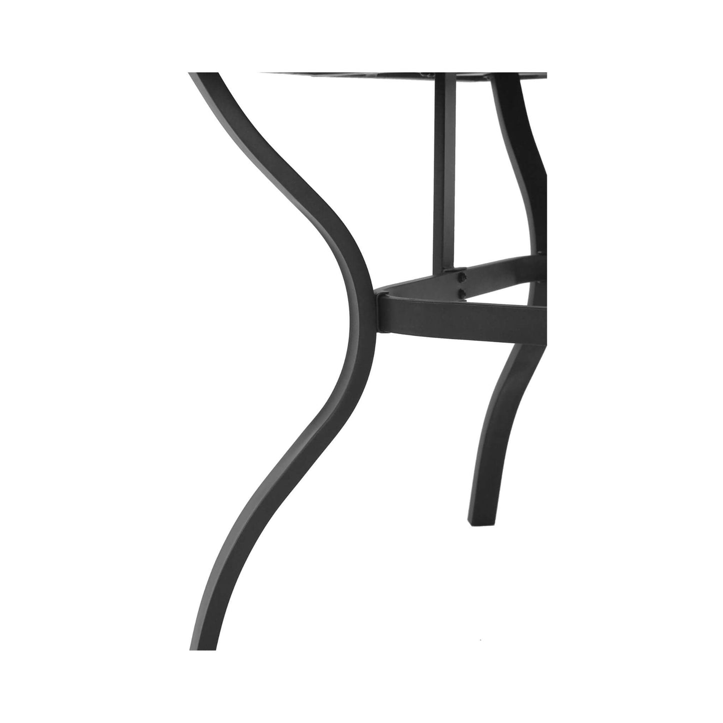 Alora 5-Piece Outdoor Dining Set with 4 Heavy-Duty Chairs and Square Table with Umbrella Hole