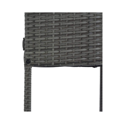 Alora 5-Piece Wicker Patio Bar Set with Cushions & Acacia Table