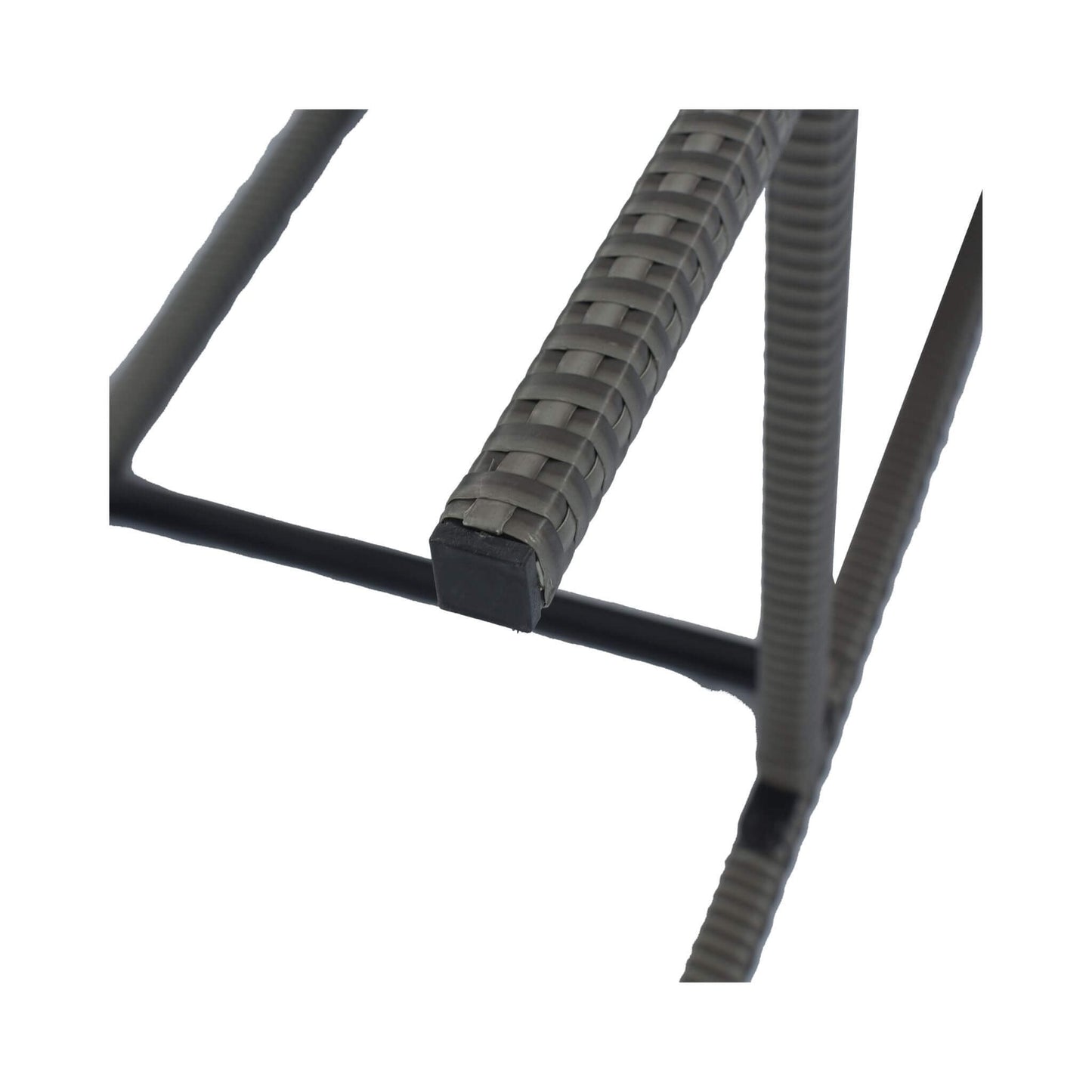 Alora 5-Piece Wicker Patio Bar Set with Cushions & Acacia Table
