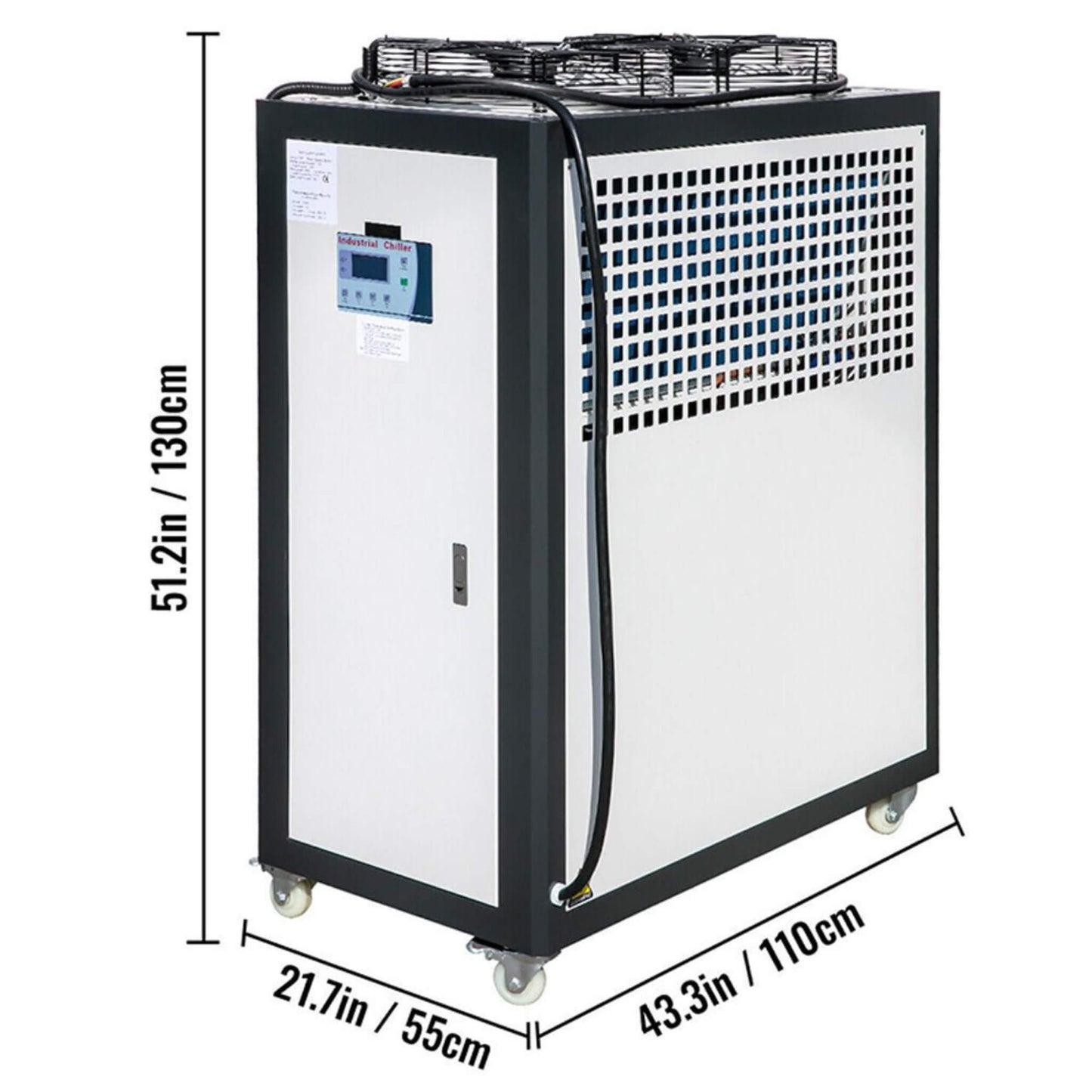 Smart Air-Cooled SS Industrial Water Chiller With LCD Display