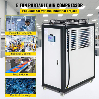 Smart Air-Cooled SS Industrial Water Chiller With LCD Display