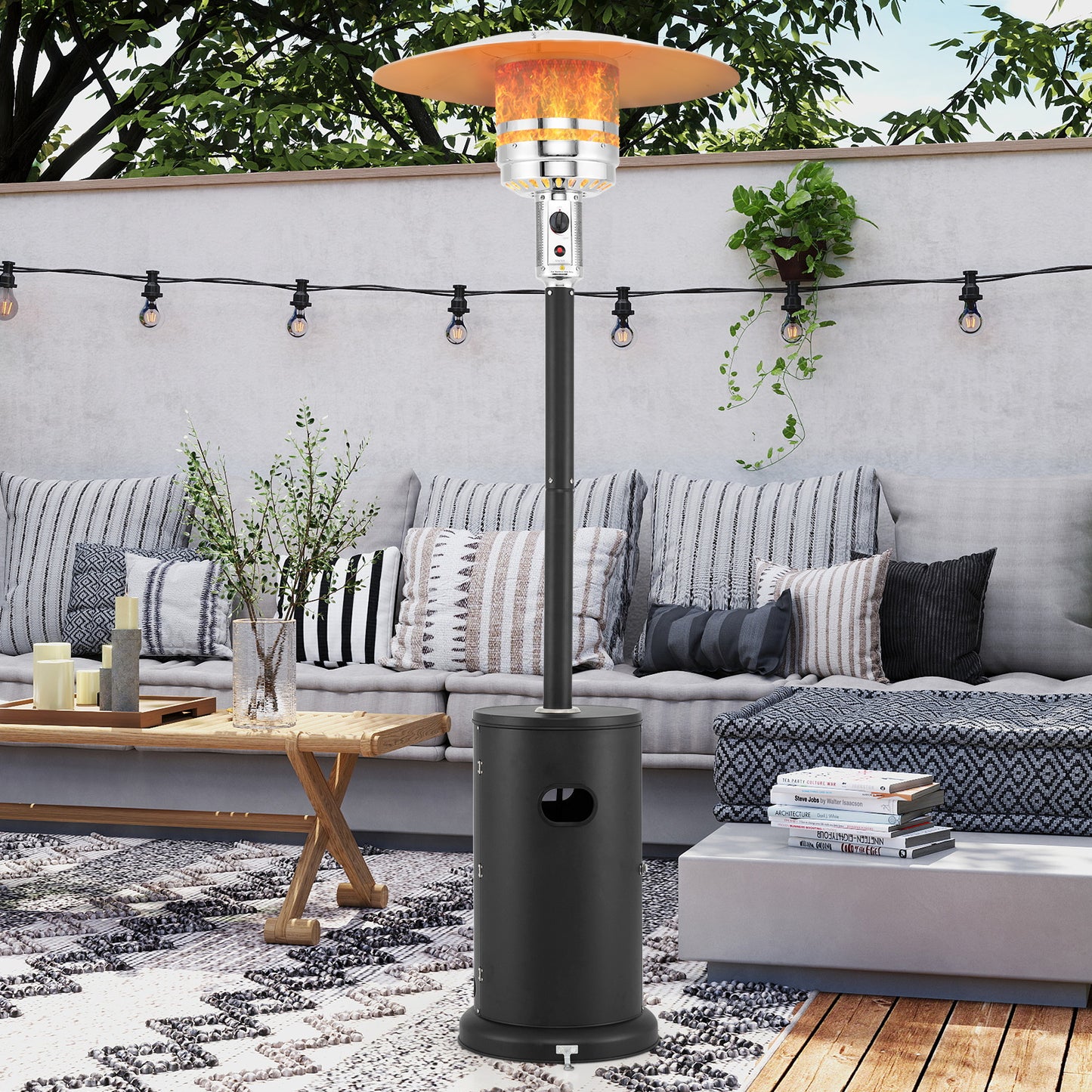 50000 BTU Propane Patio Heater with Round Table Design
