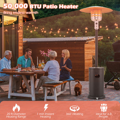 50000 BTU Propane Patio Heater with Round Table Design
