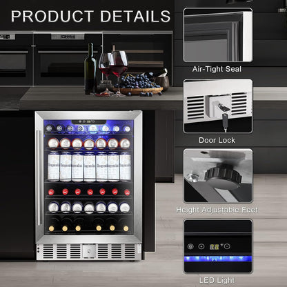 5.1 CU. FT. Wine Cooler Mini Fridge Refrigerator W58145B