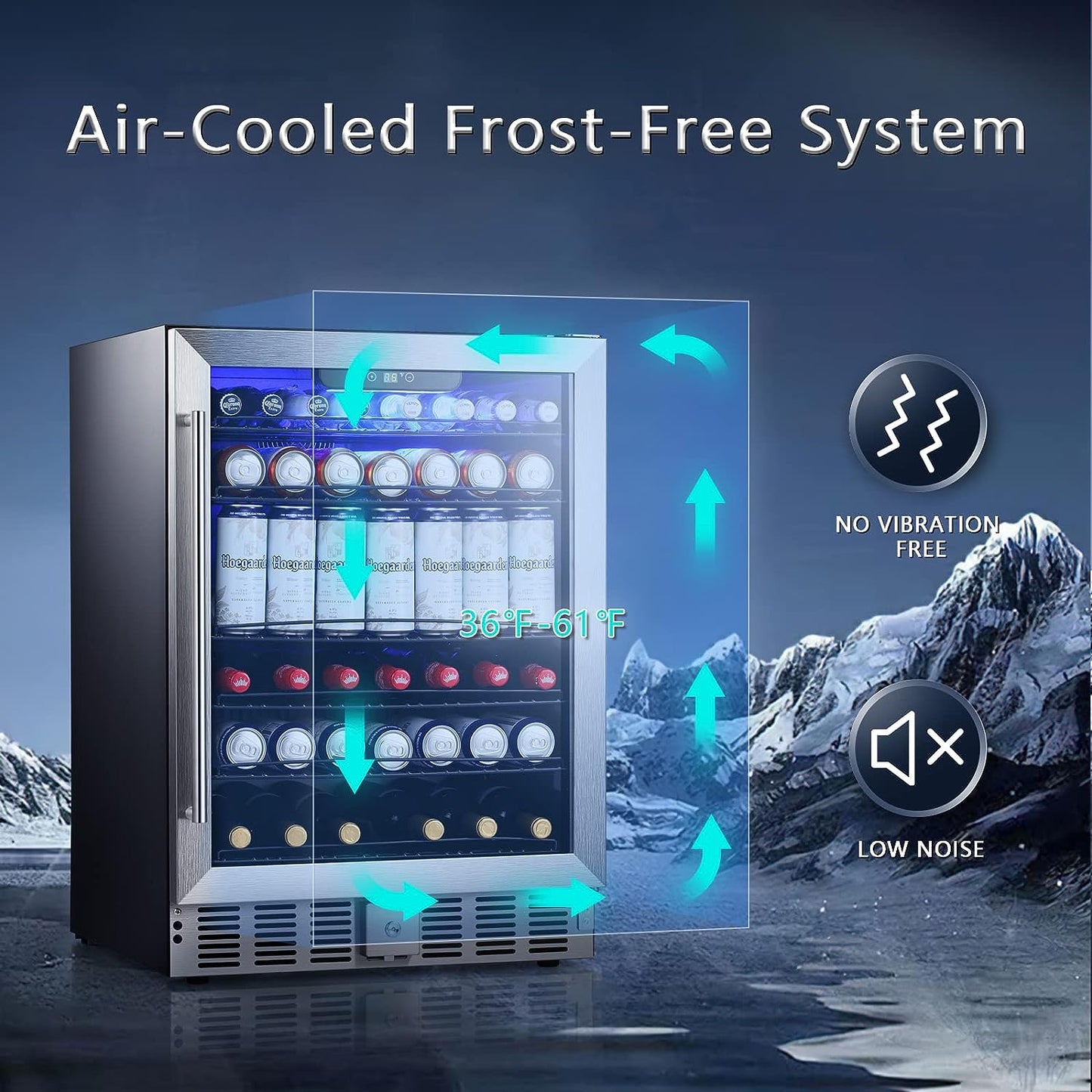 5.1 CU. FT. Wine Cooler Mini Fridge Refrigerator W58145B