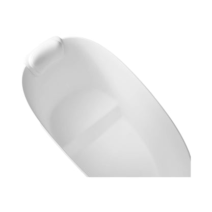 Nuvia 51-Inch Solid Surface Oval Freestanding Bathtub with Seat and Headrest